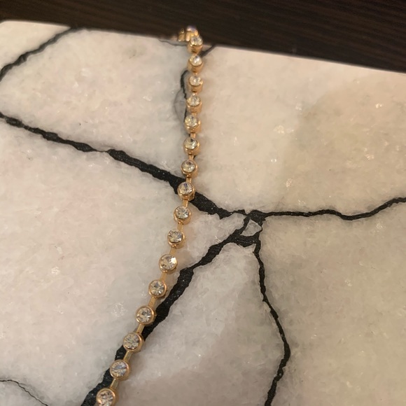 Rhinestone choker & longer layering chain - Picture 3 of 6